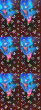 Güzel eskiz şekli. Yazdır. Renkli Yaz Temalı eskiz kalıbı. Düz Çiçek Elementleri Tasarımı. Güzel kumaş deseni. Raster çiçekli arka plan.