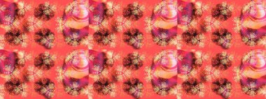 Renkli elementlerle Raster ilginç desen.