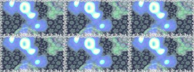 Tekstil, kumaş, ambalaj, hatıra defteri için hoş bir çiçek arkaplanı. Mavi arka planda. El çizimi çiçekli, pürüzsüz bir desen. Çocuksu tasarım.