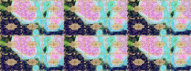 Barok tarzında altın çiçekli süs. Damask arkaplanı. Tarafsız renklerde altın element. Altın çiçekli çizim şekli.