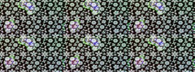 Siyah renkli etnik çiçeklerle süslenmiş zarif bir eskiz şekli. Raster Çiçek İllüstrasyonu güzel tekstil..