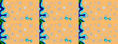 Renkli Bahar Teması eskiz kalıbı. Bej renkli çiçekler. Düz Çiçek Elementleri Tasarımı. Güzel çiçek deseni..