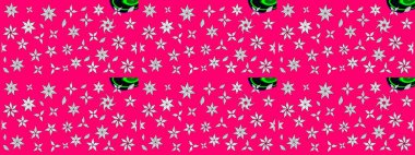 Elle çizilmiş çiçek desenli Raster çizimi. Tekstil, kumaş, ambalaj, hatıra defteri için hoş bir çiçek arkaplanı. Çocuksu tasarım. Eflatun arkaplanda.