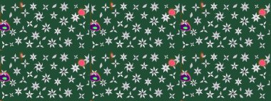 Çiçekli yaz çiçekleri. Moda baskıları için zarif bir şablon. Küçük renkli çiçekler. Küçük çiçekte güzel bir desen. Motley illüstrasyonu. Çizim.