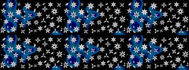 Küçük siyah çiçeklerle oldukça eski bir besin torbası deseni. Tekstil, kumaş, kapaklar, duvar kağıtları, baskı, paket, koleksiyon defteri, örgü, dekupaj için çiçek arkaplanı..