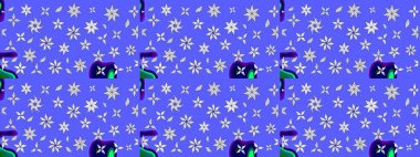 Moda baskıları için zarif bir şablon. Mavi çiçekli bahar çiçekleri. Motley illüstrasyonu. Küçük çiçekte güzel bir desen. Küçük renkli çiçekler..