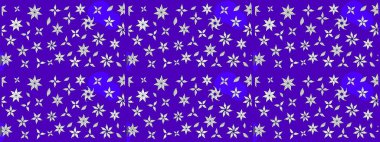 Mor renklerde. 3D çiçekler, eskiz. Raster illüstrasyonu.