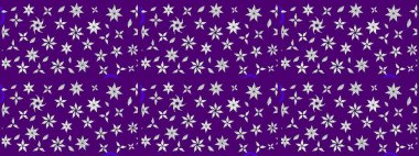 Raster illüstrasyonundaki çiçek desenli çizim. Suluboya tarzında mor renkte çiçekler.