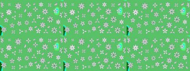 Bahar çiçekleriyle güzel bir çiçek deseni çizmişsin. Raster illüstrasyonu. Güzel kumaş deseni.