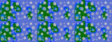 Küçük çiçekteki sevimli çiçek deseni. Mavi renkte çiçekler.