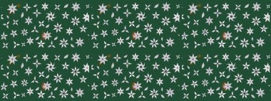 Düz Çiçek Elementleri Tasarımı. Raster illüstrasyonundaki çiçek desenli çizim. Yeşil renkli çiçekler. Renkli Bahar Teması çizim şablonu.