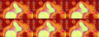 Kırmızı, turuncu ve sarı renklerde zarif çiçekli suluboya. Raster illüstrasyonu. Düz Çiçek Elementleri Tasarımı. Renkli Bahar Teması çizim şablonu.