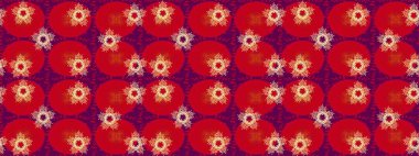 Güzel bir kış süsü. Kar taneleri koleksiyonu. Raster illüstrasyonu. Kırmızı ve mor kar tanelerinden izole edilmiş..