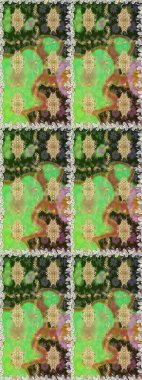 Duvar kâğıdı barok, İspanyol kumaşı. Şık bir grafik desen. Kusursuz raster arka plan. Kahverengi ve bej renklerde altın elementler. Çiçek deseni.