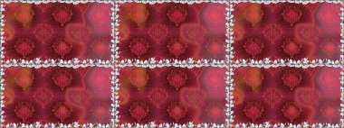 Düz çiçek öğeleri tasarım. Raster. Bahar Tema Dikişsiz desen arka plan rengi.