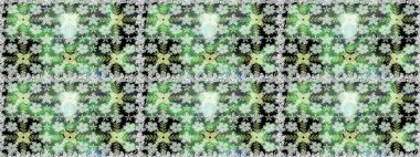 Güzel kumaş deseni. Raster suluboya deseni, narin çiçekler, yeşil çiçekler, tebrik kartı şablonu..