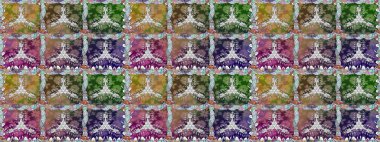 Kabile sanatı boho baskısı, klasik çiçek arkaplanı. Arkaplan dokusu, duvar kağıdı, çiçek temalı gri renkler. Soyut etnik raster pürüzsüz desen.