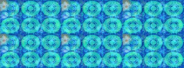 Mavi renkli çiçekler. Raster illüstrasyonu. Küçük çiçekte sevimli çiçek deseni var..