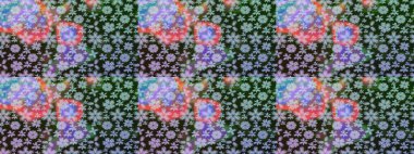 Simple cute pattern in small-scale flowers. Raster illustration. Floral sketch background for textile or book covers, manufacturing, wallpapers, print, gift wrap and scrapbooking.