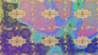 Tarafsız renklerde altın elementli klasik eskiz deseni. Noel 2019, kar tanesi, yeni yıl.