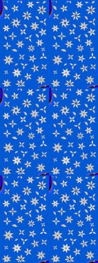 Mavi ve nötr renklerde. Çiçek buketleriyle klasik bir eskiz şekli. Raster illüstrasyonu.