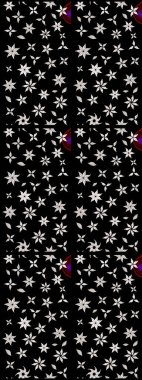 Düz Çiçek Elementleri Tasarımı. Sevimli çiçek raster deseni. Renkli Yaz Temalı eskiz kalıbı. Modaya uygun kumaş deseni.