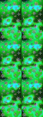 El çizimi çiçek unsurları olan soyut çizim raster deseni. Açık. Çiçekli ipek eşarp. 1950-1960 motifleri. Retro tekstil tasarım koleksiyonu.