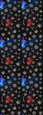 Renkli Bahar Teması eskiz kalıbı. Düz Çiçek Elementleri Tasarımı. Güzel kumaş deseni. Raster illüstrasyonunda çiçek deseni çizimi.