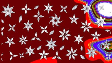 Raster illüstrasyonu. Çizim kalıbı. Organik motif arka planı. Ultraviyole kumaş deseni.