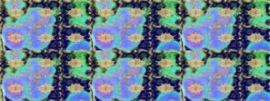 Altın elementli mavi renkler. Çiçek desenli altın metal. Raster altın çiçek süsü brokar kumaş ve cam desenli. Altın deseni çiz.