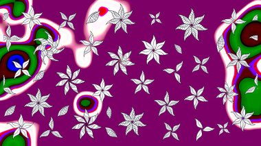 Tekstil, kumaş, kapaklar, duvar kağıtları, baskı, naylon, koleksiyon defteri, örgü, dekupaj için güzel bir eskiz. Millefleur 'lar. Küçük mor renkte güzel bir besin torbası deseni, çiçekler..