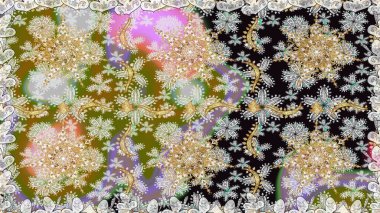 Gri renklerde, altın elementli, pürüzsüz bir desen. Şam tasarım için kusursuz desen.