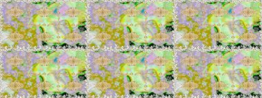 Kusursuz raster arka plan. Şık bir grafik desen. Çiçek deseni. Kahverengi ve bej renklerde altın elementler. Duvar kâğıdı barok, İspanyol kumaşı.