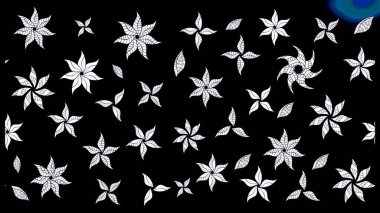 Küçük çiçekteki sevimli çiçek deseni. Nazik, yaz çiçekleri siyah renklerde. Raster deseni. Raster illüstrasyonu.