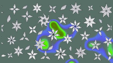 Raster illüstrasyonu. Tarafsız renklerde. Raster illüstrasyonundaki çiçek desenli çizim. Güzel kumaş deseni.