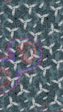 Çocuksu tasarım. Elle çizilmiş çiçek desenli Raster çizimi. Tarafsız bir arkaplanda. Tekstil, kumaş, ambalaj, hatıra defteri için güzel çiçek arkaplanı..