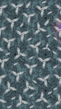 Hoş bir çiçek geçmişi var. Güzel kumaş deseni. Raster illüstrasyonu. Küçük çiçekte çizim deseni.