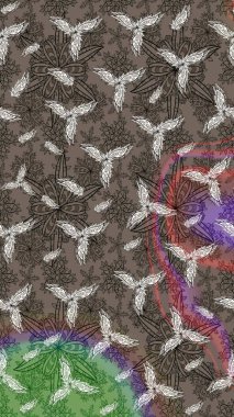 Yumuşak, yaz çiçekli arka plan. Çiçekli karalama şeklinde Raster çiçek deseni. Kahverengi renkte çiçekler.