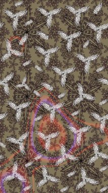 Raster güzel bir çiçek deseni çizmiş. Bahar mevsimi. Tatil havası. Nazik romantik baskı.