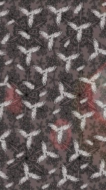 Raster stili kumaş deseni. Çiçekler suluboya çizim deseni.