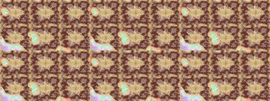 Barok tarzında duvar kâğıdı tasarımı için eskiz şablonu arka planı. Kahverengi renklerde altın desenler ve altın elementler. Süslü raster dekorasyonu.