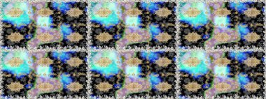 Kusursuz raster arka plan. Şık bir grafik desen. Çiçek deseni. Duvar kâğıdı barok, İspanyol kumaşı. Kahverengi ve bej renklerdeki altın elementler.