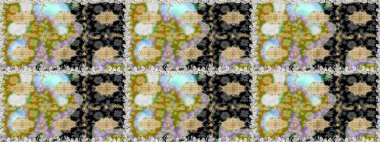 Kusursuz raster arka plan. Kahverengi ve bej renklerde altın elementler. Çiçek deseni. Şık bir grafik desen. Duvar kâğıdı barok, İspanyol kumaşı.