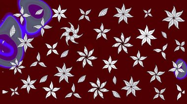 Tekrar eden çiçek arkaplanı, zarif kırmızı çiçek duvar kağıdı. Kırmızı renkler üzerine çiçek desenli çizimler, el yapımı papatyalar, papatyalar..