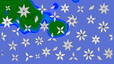 Raster Hip kumaş deseni. Eskiz Vintage Çiçek Deseni.