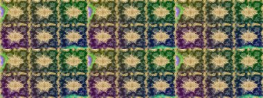 Raster illüstrasyonu. Oriental raster klasik yeşil ve altın desenli. Soyut arkaplan çizimi.