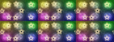 Kış soyut geçmişi. Raster illüstrasyonu. Kar taneli Noel arkaplanı. Raster Noel soyut renkli arkaplan ve düşen kar tanesi.