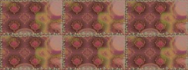 Kahverengi renklerde. Kusursuz dekoratif arka plan, çiçek mandala. Raster illüstrasyonu. Çiçek..