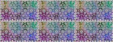 Gri renkli çiçekler. Raster illüstrasyonu. Tropik, dikişsiz çiçek deseni..