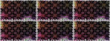 Raster illüstrasyonu. Kusursuz Tony kumaş deseni. Modaya uygun kumaş deseni. Küçük çiçekte sevimli çiçek deseni var..